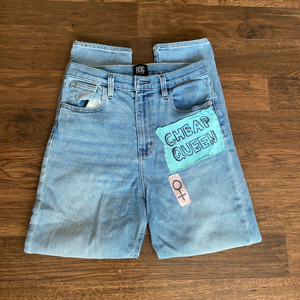 BDG Girlfriend High Rise Cropped Jeans